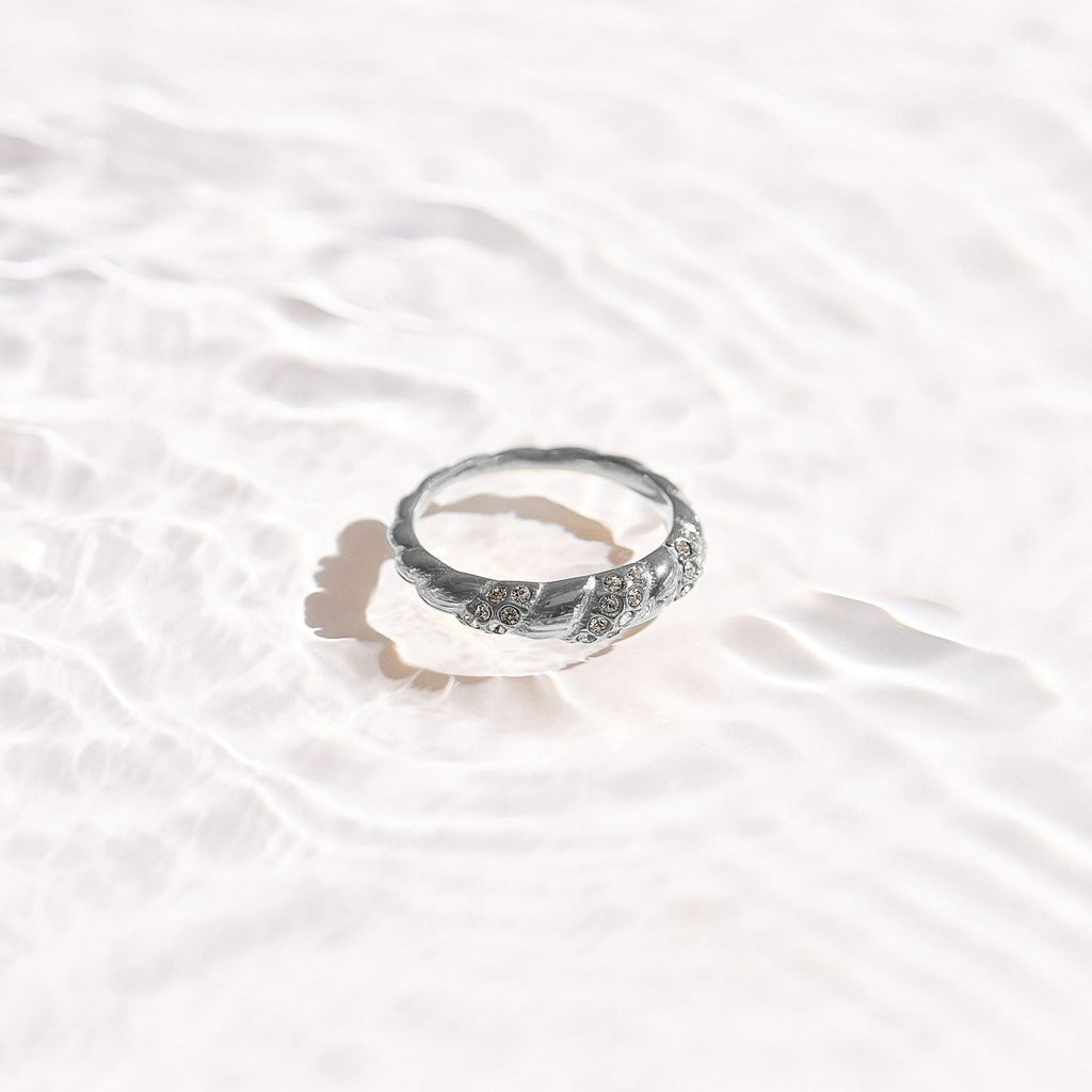 Crystal Twist Dome Ring