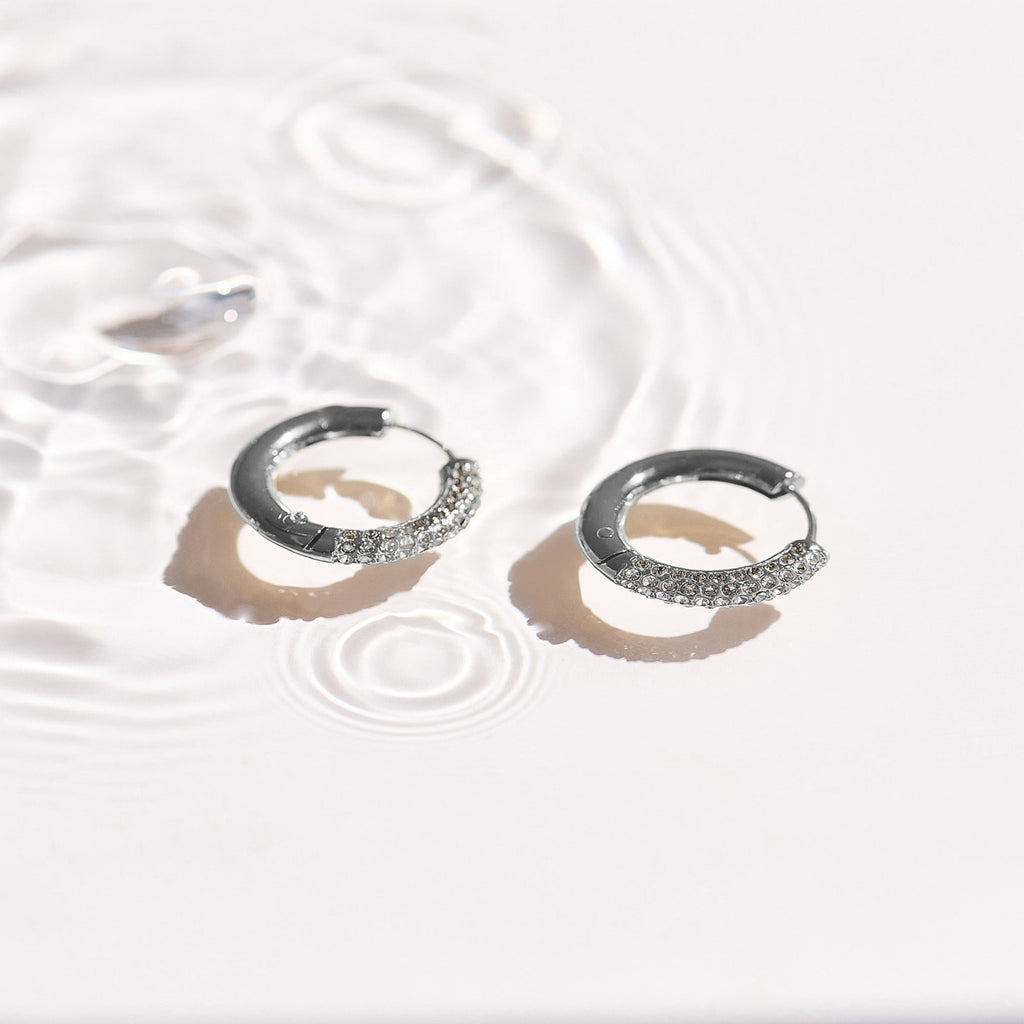 Crystal Pave Statement Hoops