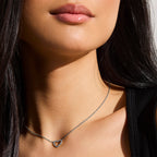 Crystal Heart Outline Necklace