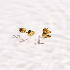 Crystal Heart Stud Earrings