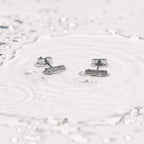 Crystal Bar Stud Earrings