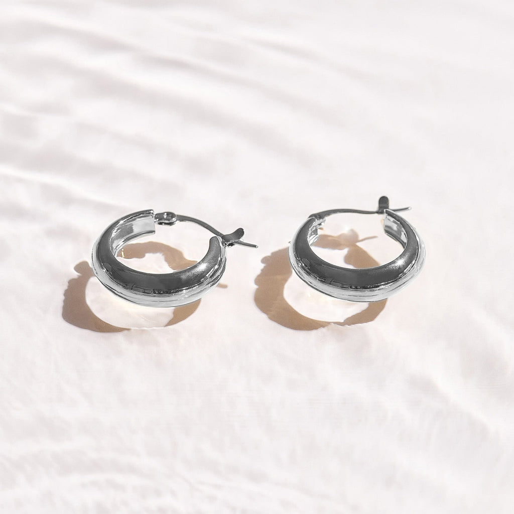 Chunky Dome Hoop Earrings