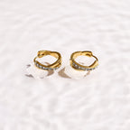 Crystal Twist Hoop Earrings