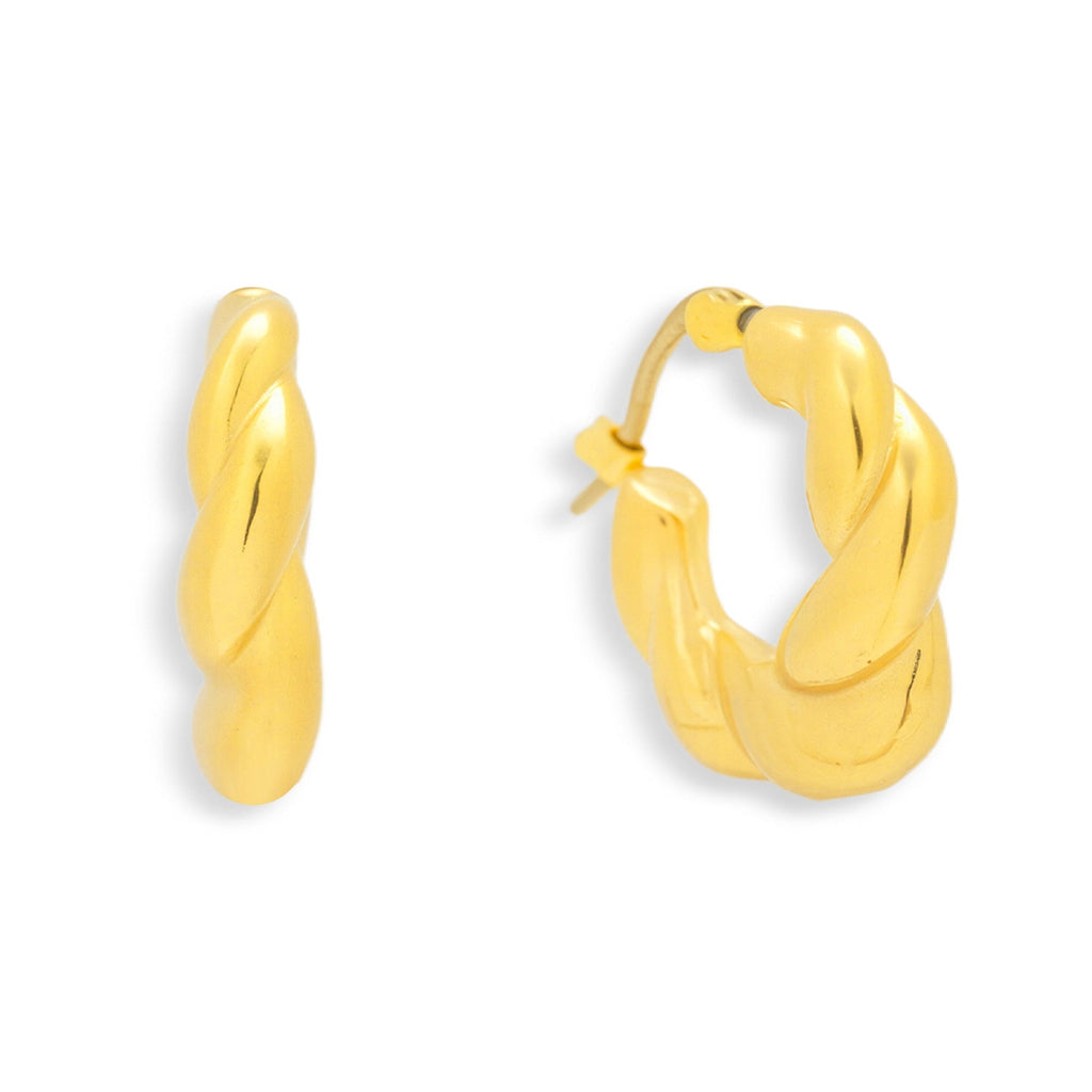 Chunky Twisted Hoop Earrings - EVRYJEWELS
