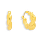 Chunky Twisted Hoop Earrings - EVRYJEWELS