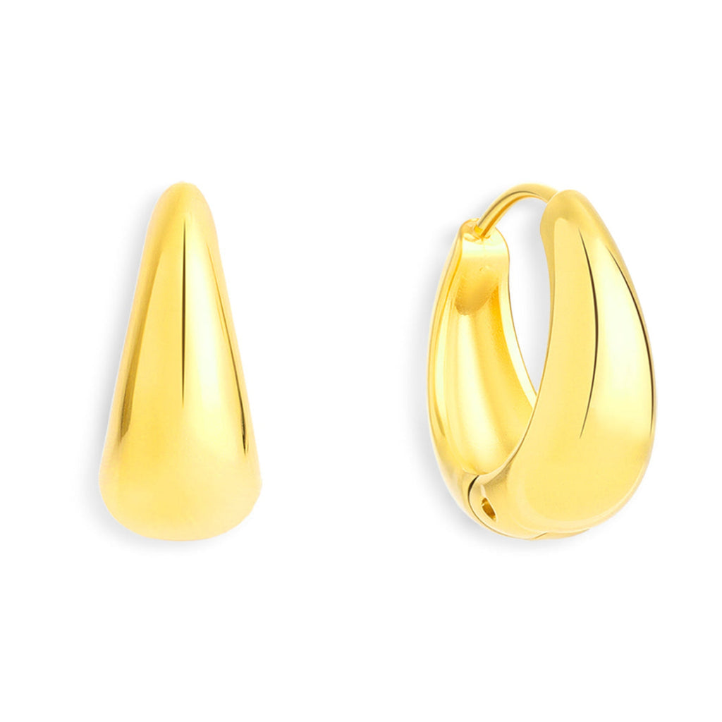 Teardrop Small Curve Hoop Earrings - EVRYJEWELS