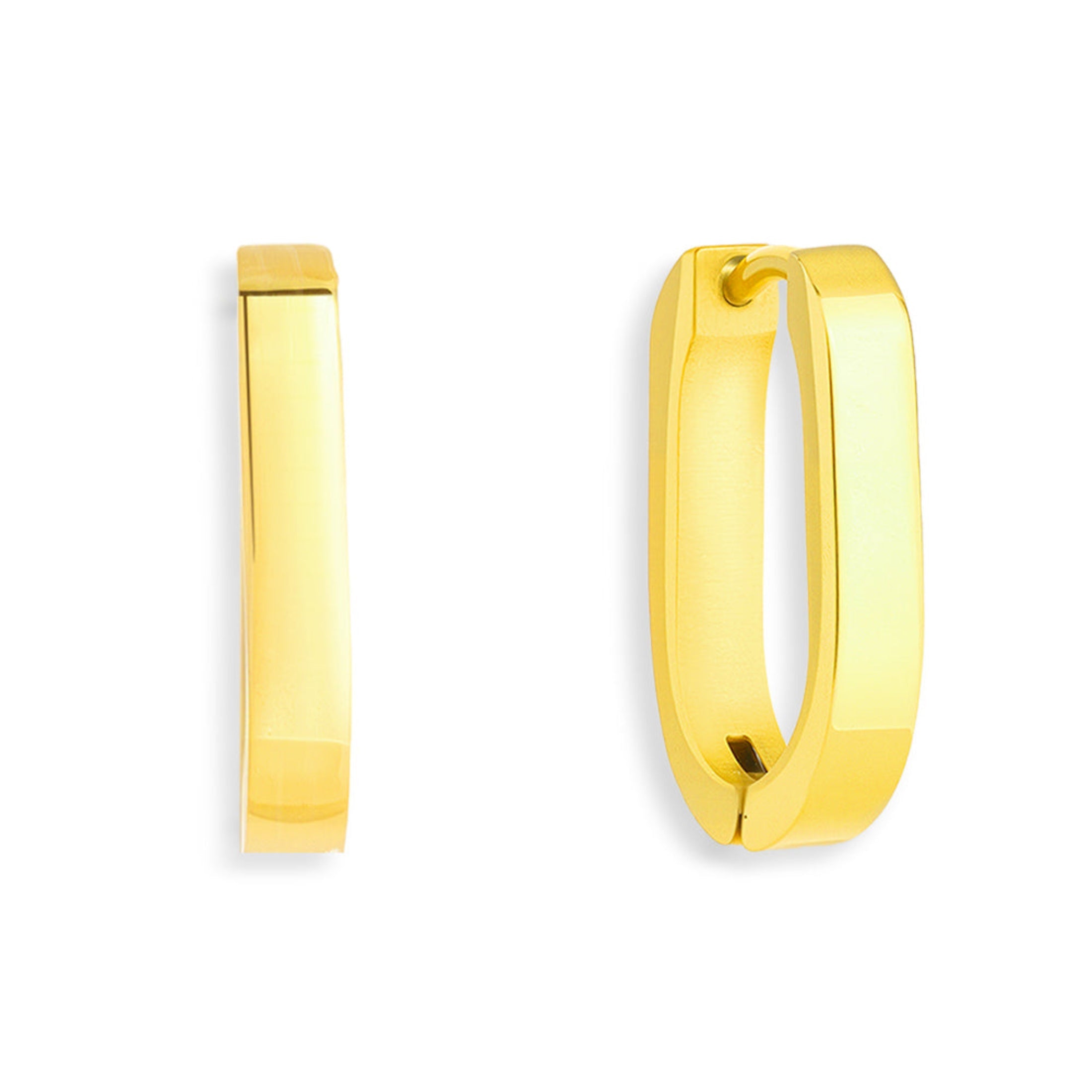 Slim Block Hoops - EVRYJEWELS