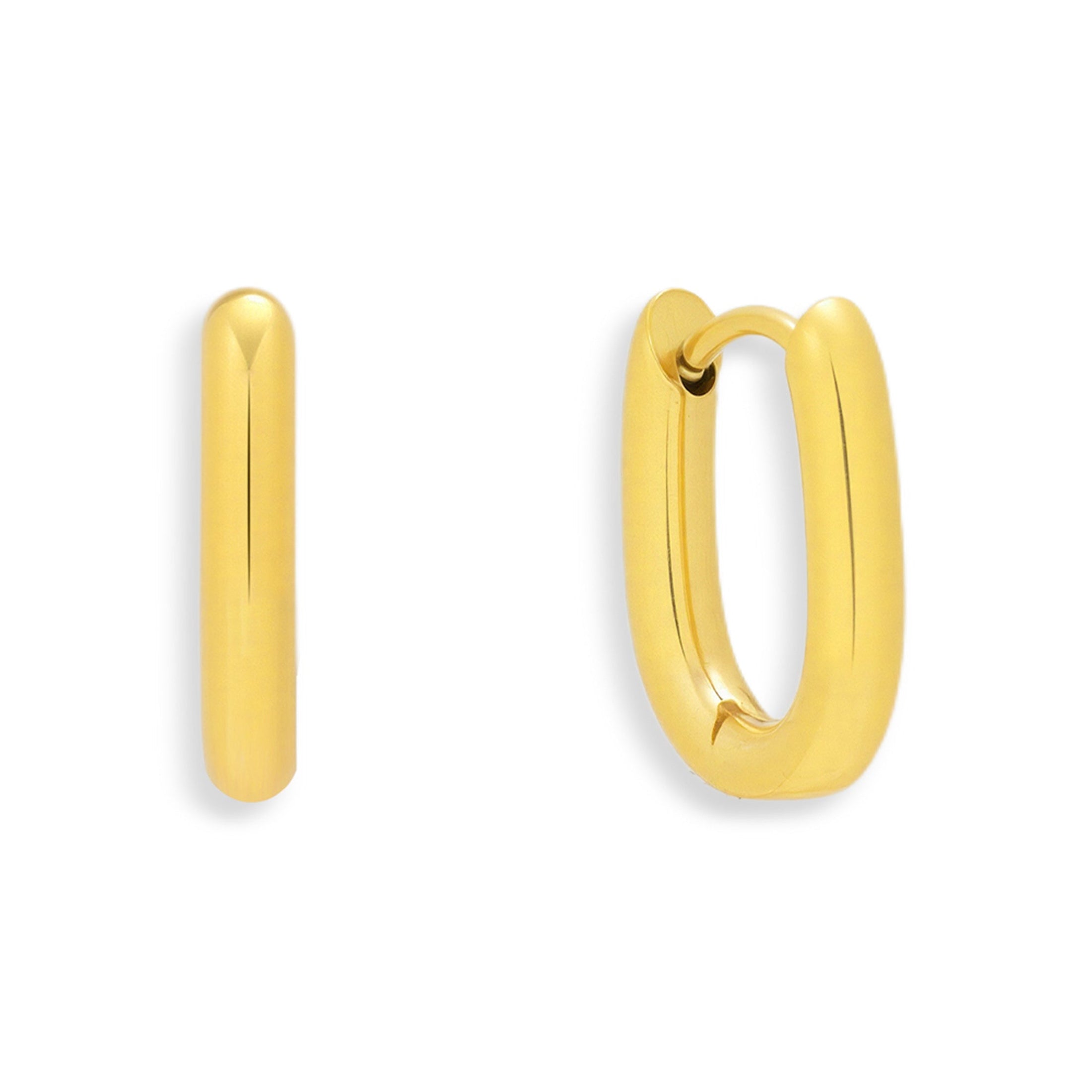 Bold Oval Hoop Earrings - EVRYJEWELS