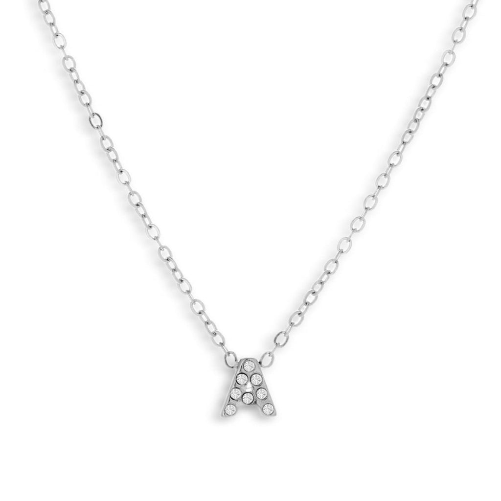Crystal Initial Necklace