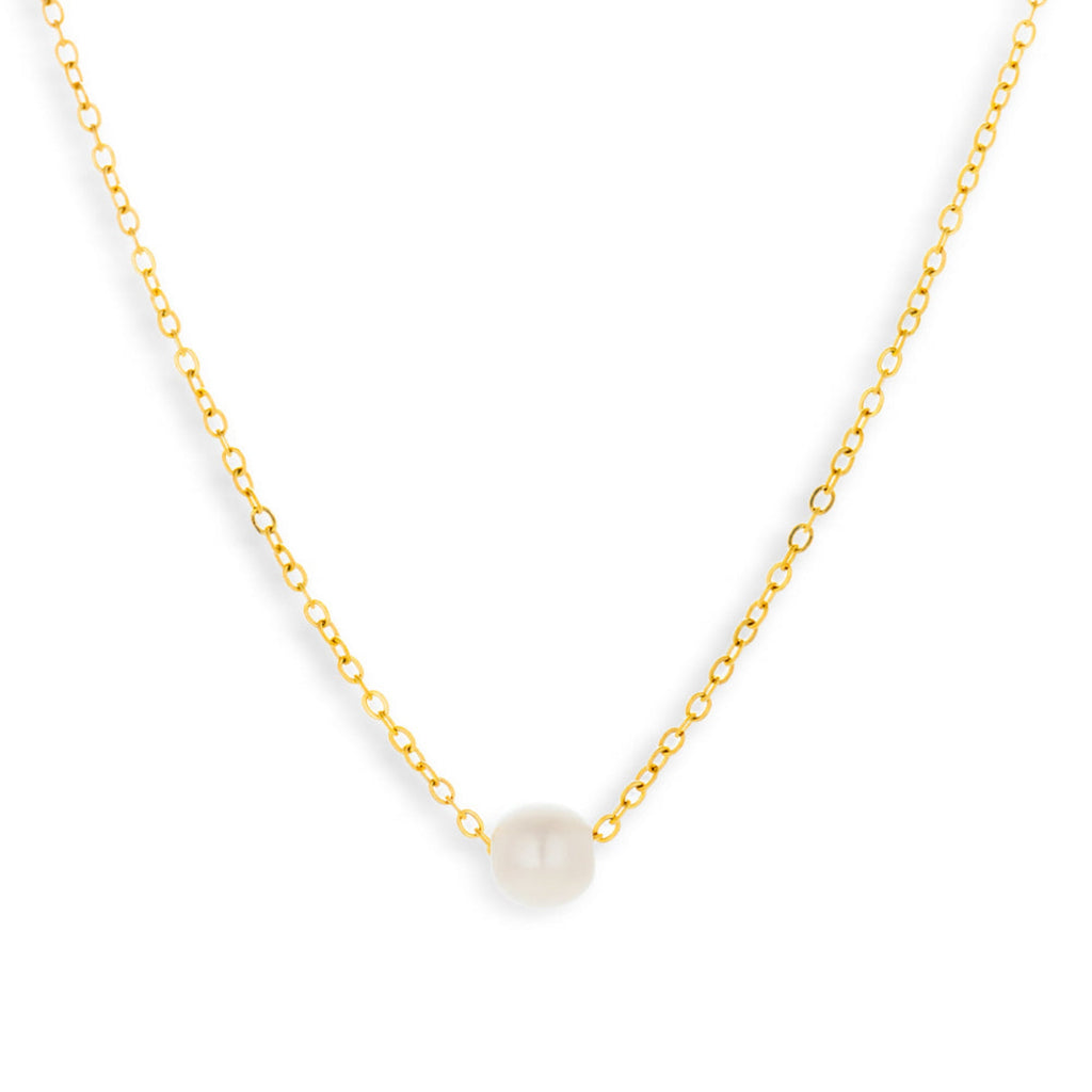 Single Pearl Drop Necklace - EVRYJEWELS