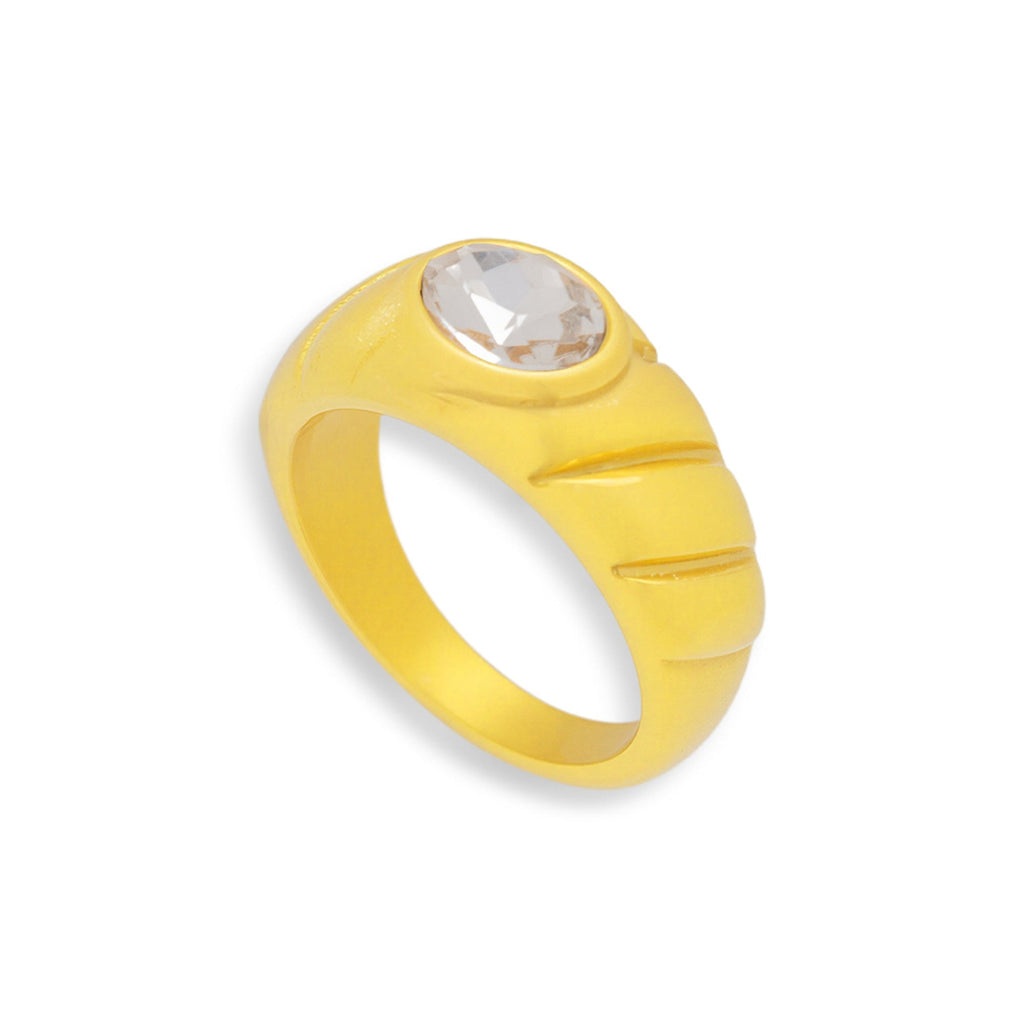 Oval Stone Dome Ring - EVRYJEWELS