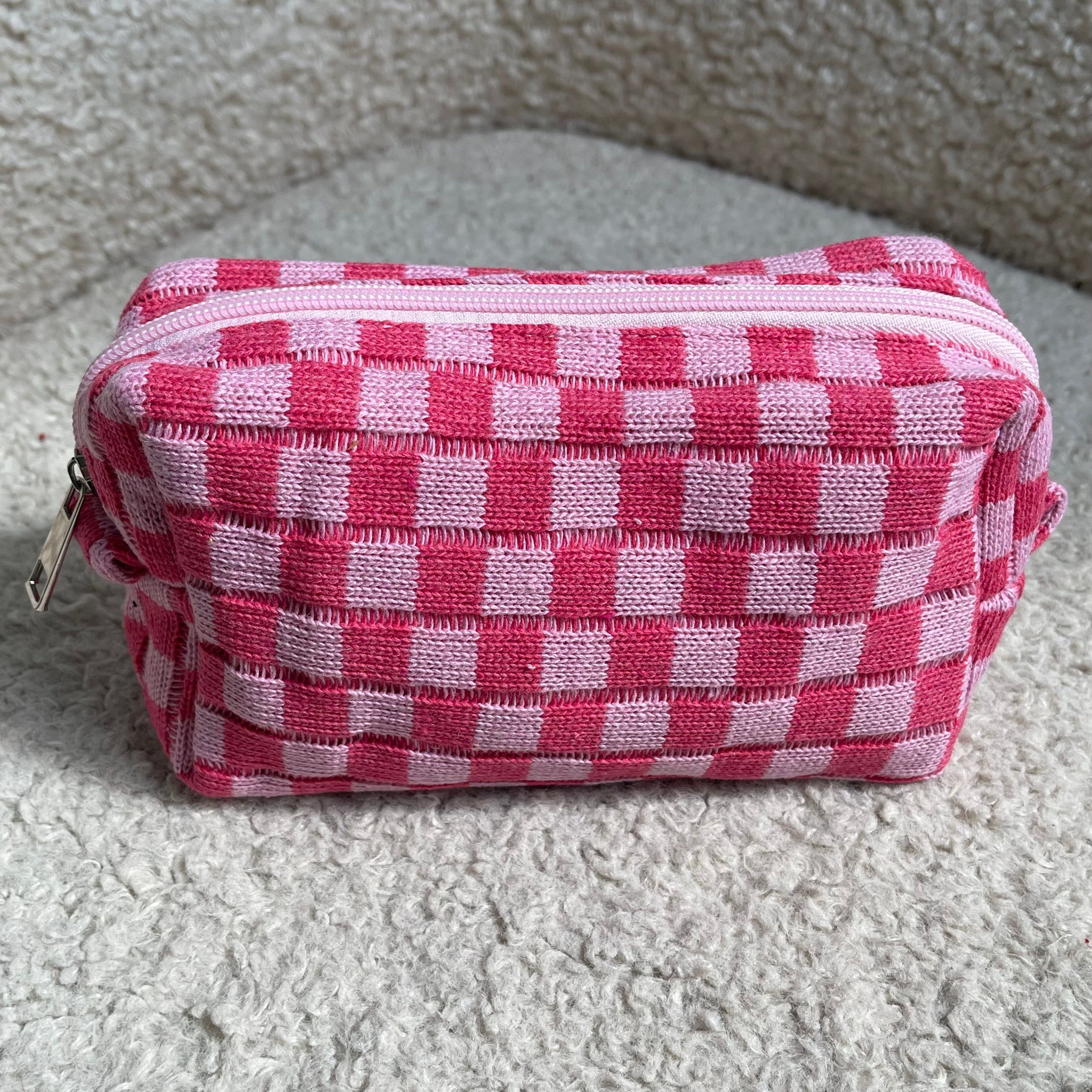 Checkered Toiletry Bag - EVRYJEWELS