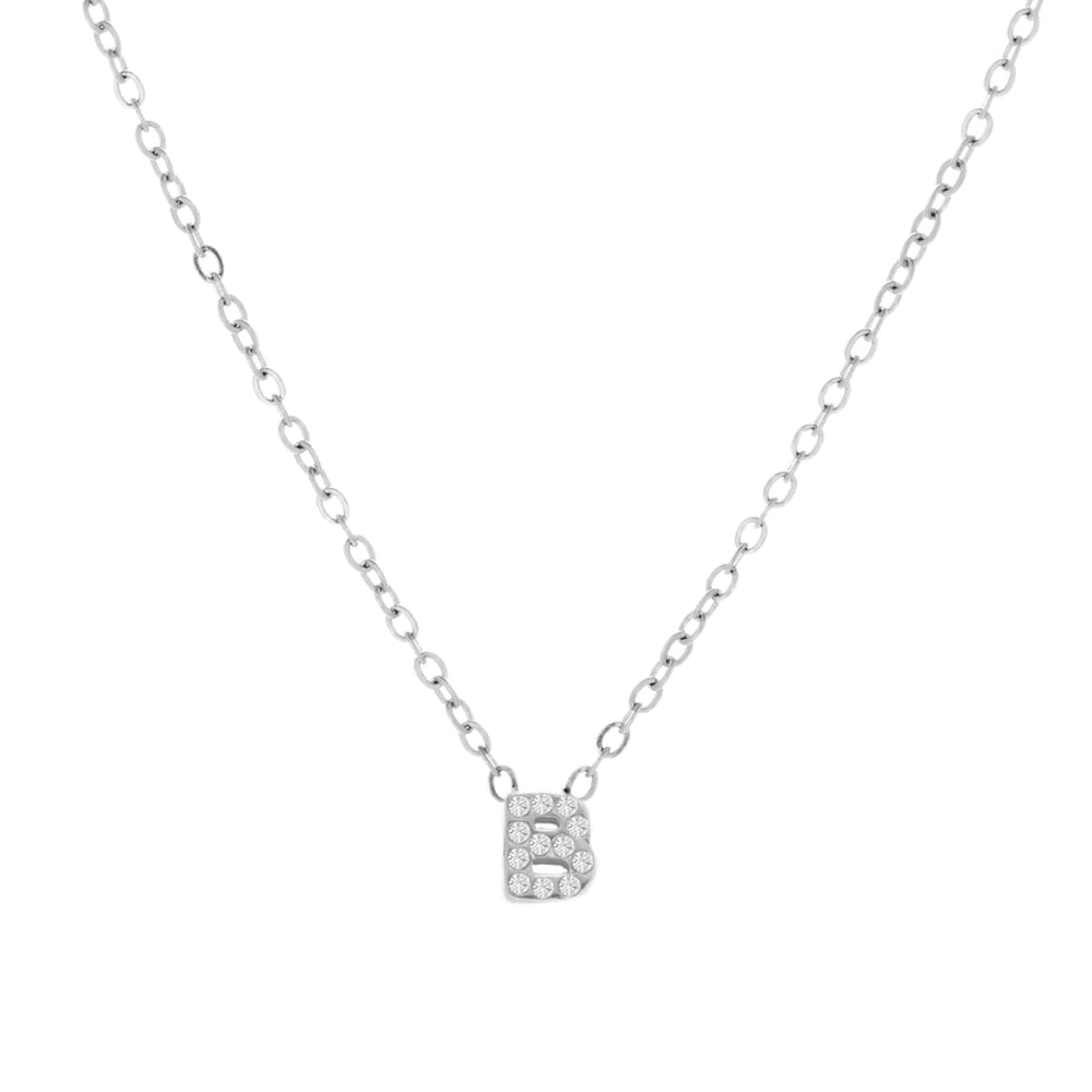 Crystal Initial Necklace