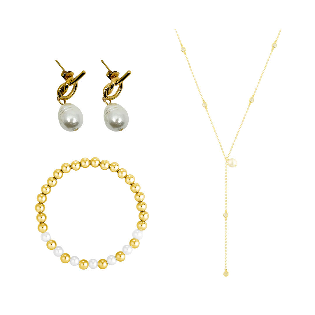 Eternal Pearl Jewelry Set Bundle - EVRYJEWELS