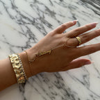 Custom/Personalized Name Plate Hand Chain - EVRYJEWELS