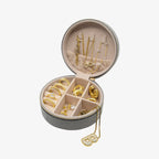 Round Velvet Travel Jewelry Case