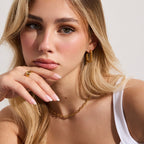 Rounded Square Hoop Earrings